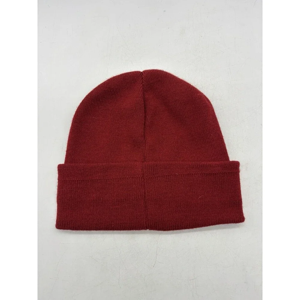 Hello Kitty Aeropostale Beanie Hat Burgundy Maroon Red Striped Bow
